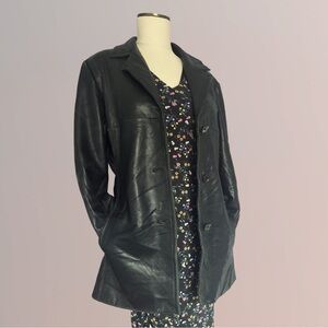 🔥SOLD🔥ANDREW MARC Black Leather Coat